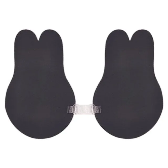 1 Pair Rabbit Bra Lift Tape Ladies Invisible Strapless Push-up Tape Stick On Strapless Breast Women Bralette Solid Color Bra