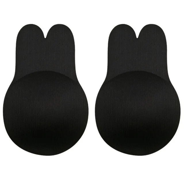 1 Pair Rabbit Bra Lift Tape Ladies Invisible Strapless Push-up Tape Stick On Strapless Breast Women Bralette Solid Color Bra