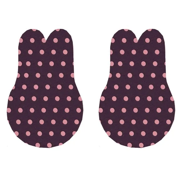 1 Pair Rabbit Bra Lift Tape Ladies Invisible Strapless Push-up Tape Stick On Strapless Breast Women Bralette Solid Color Bra