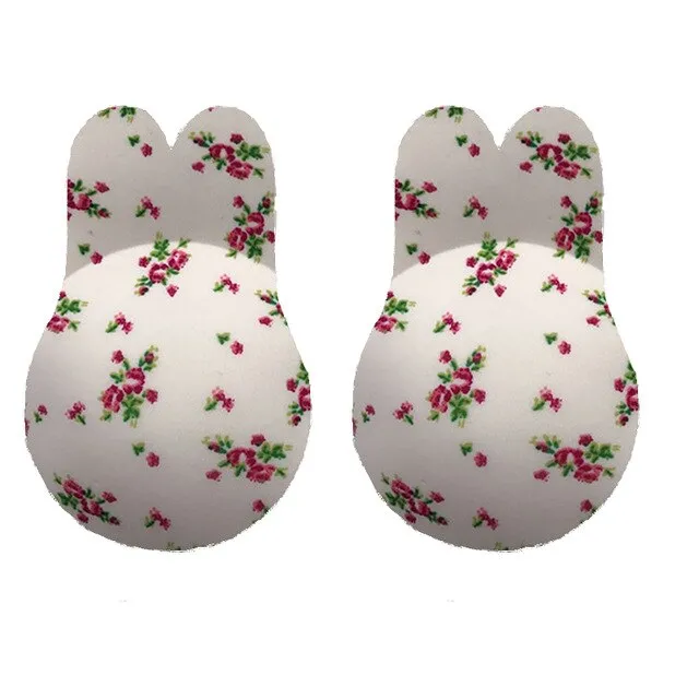 1 Pair Rabbit Bra Lift Tape Ladies Invisible Strapless Push-up Tape Stick On Strapless Breast Women Bralette Solid Color Bra