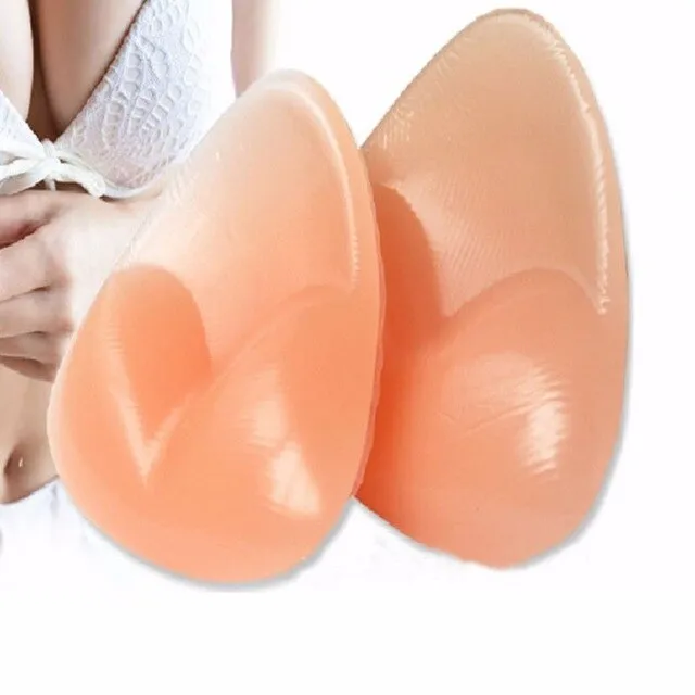 1 Pair Sexy Women Bikini Bra Insert Silicone Triangle Pads Breast Enhancer Swimsuit Pushing-up Inserts Chest Pad