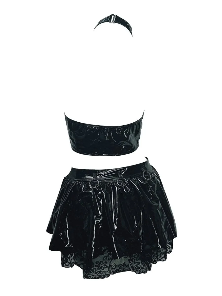 Animate Latex Misa Cosplay Outfit