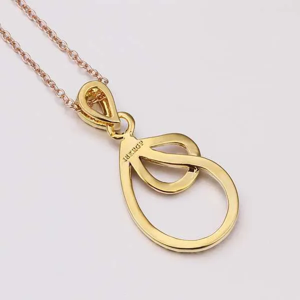Best Gift Austrian Crystal necklace twin circle collares ruby jewelry ELY