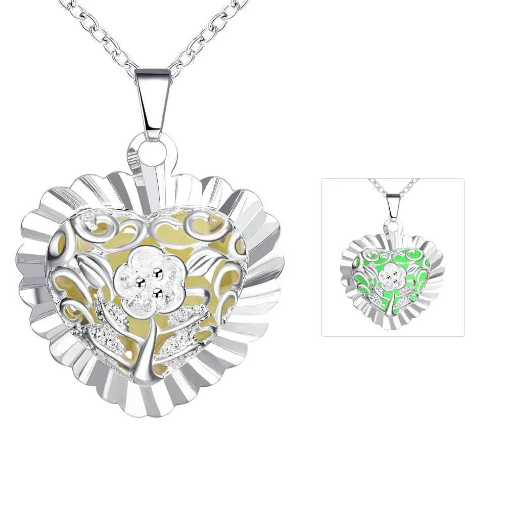 exo Glowing Luminous necklace men Sea flower collares jewelry LUYN 24 ELY