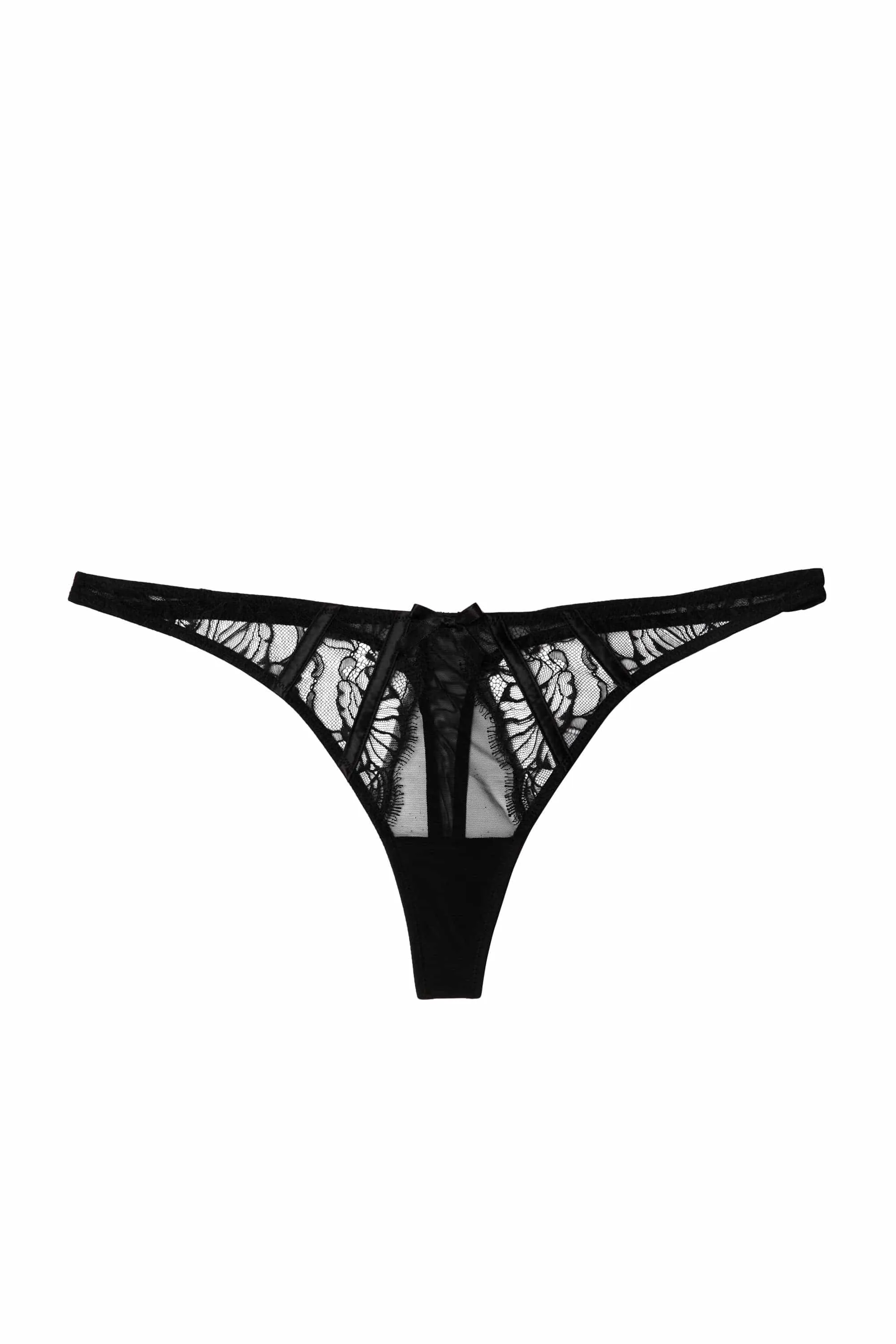 Fallon Black Lace Thong