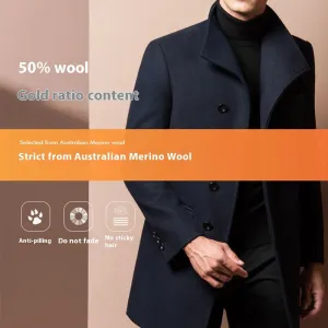 Fashion British Style Woolen Coat