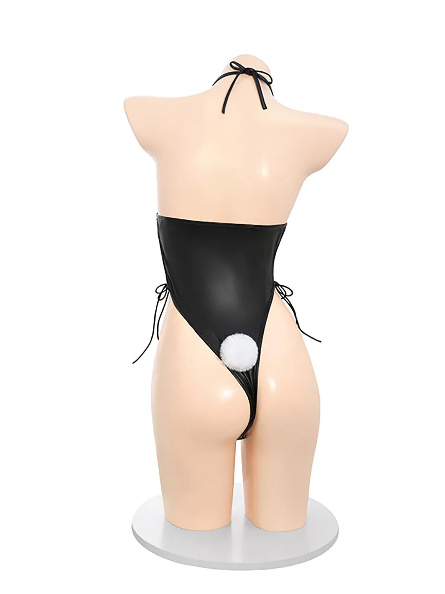 Faux Leather Devil Cosplay Lingerie