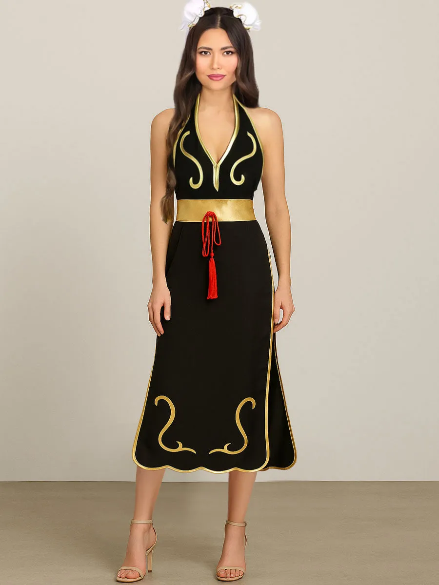 Fighter Girl High Slit Dress