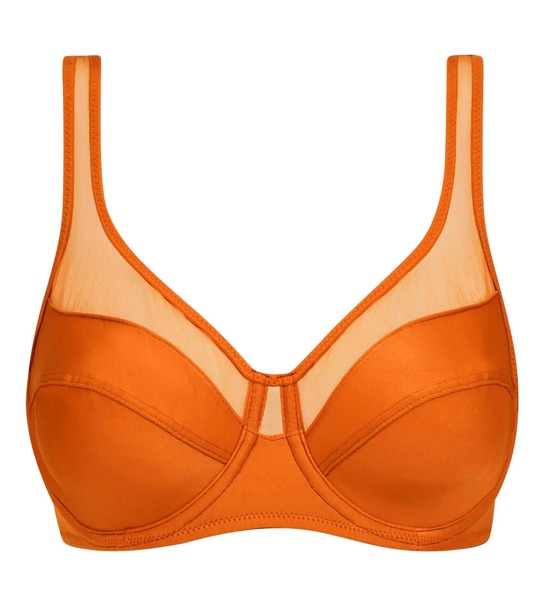 Mandarine microfiber and tulle push-on bra Dim Generous