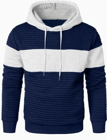 Men's Hooded Long-sleeved Sweater Drawstring