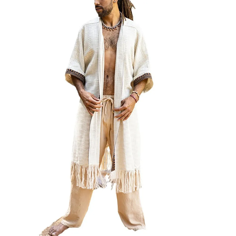 New Men's Cotton Natural Robe