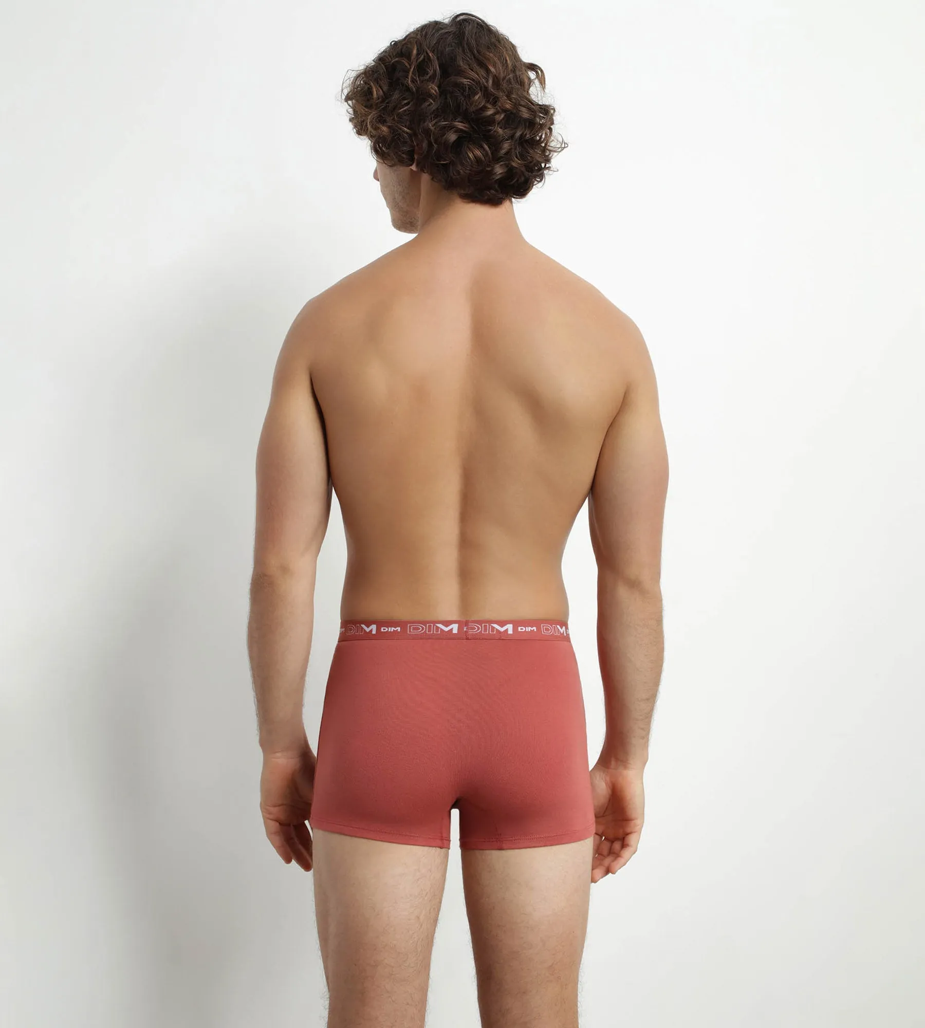 Pack of 3 Men's Boxers Black Brown Terracotta Chin Dim Cotton Stretch