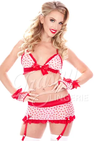 Pin Up Bow Back Garter Skirt
