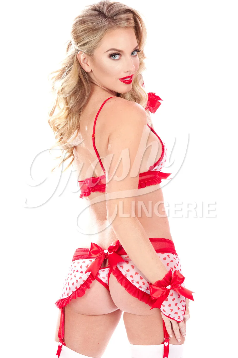 Pin Up Bow Back Garter Skirt