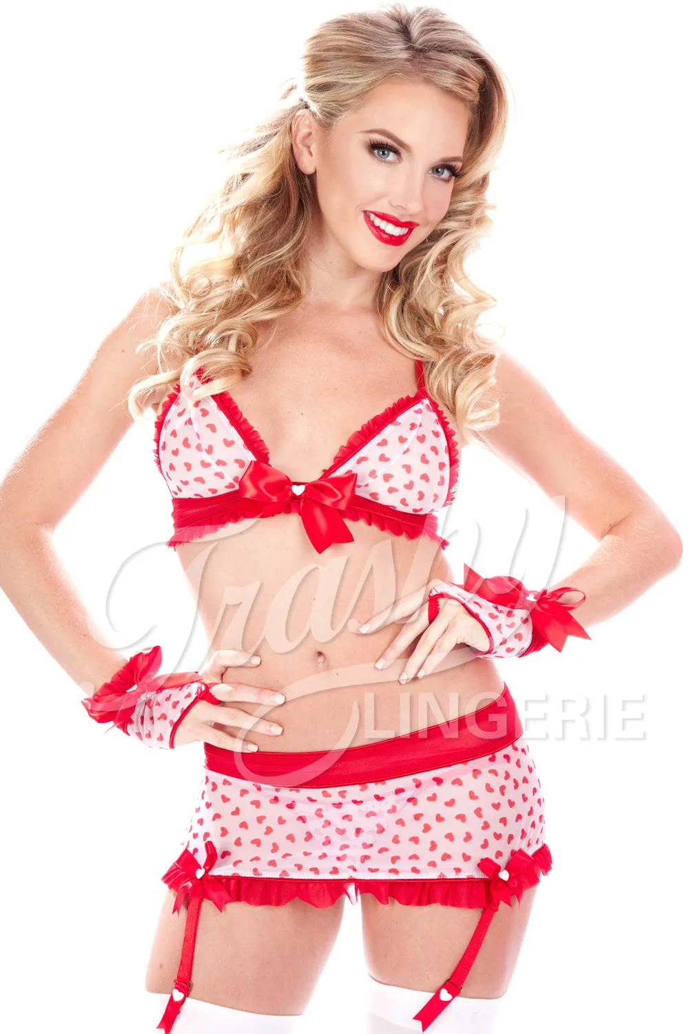 Pin Up Bow Back Garter Skirt