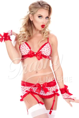 Pin Up Scoop Front Garter Skirt