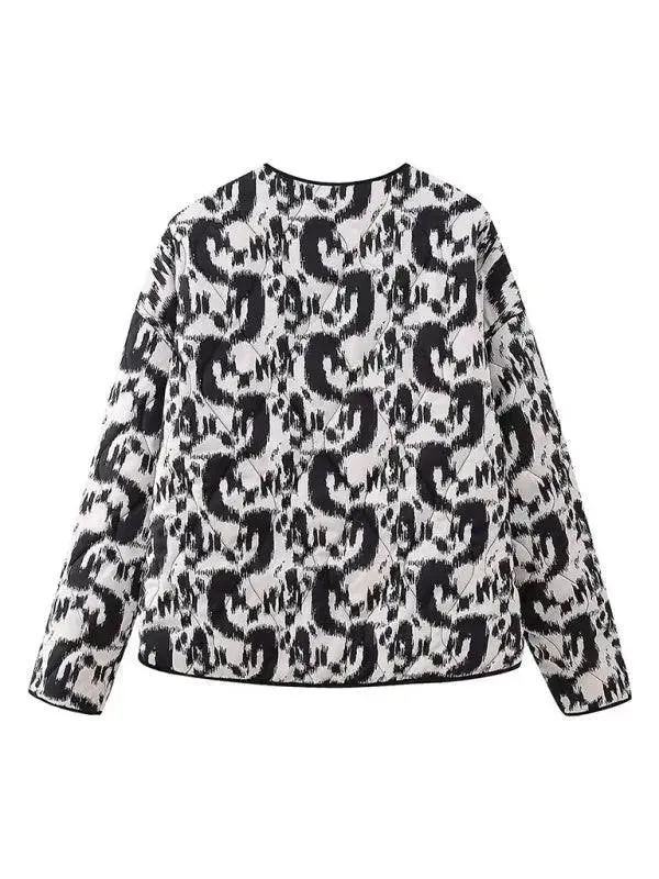 Printed Women Quilted Coat