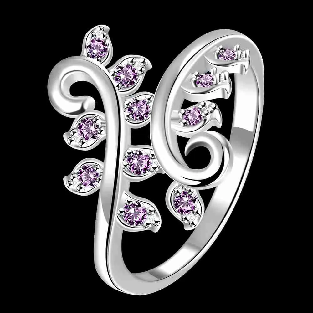 silver-plated engagement ring confusion of the willow aneis wedding decoration ELY