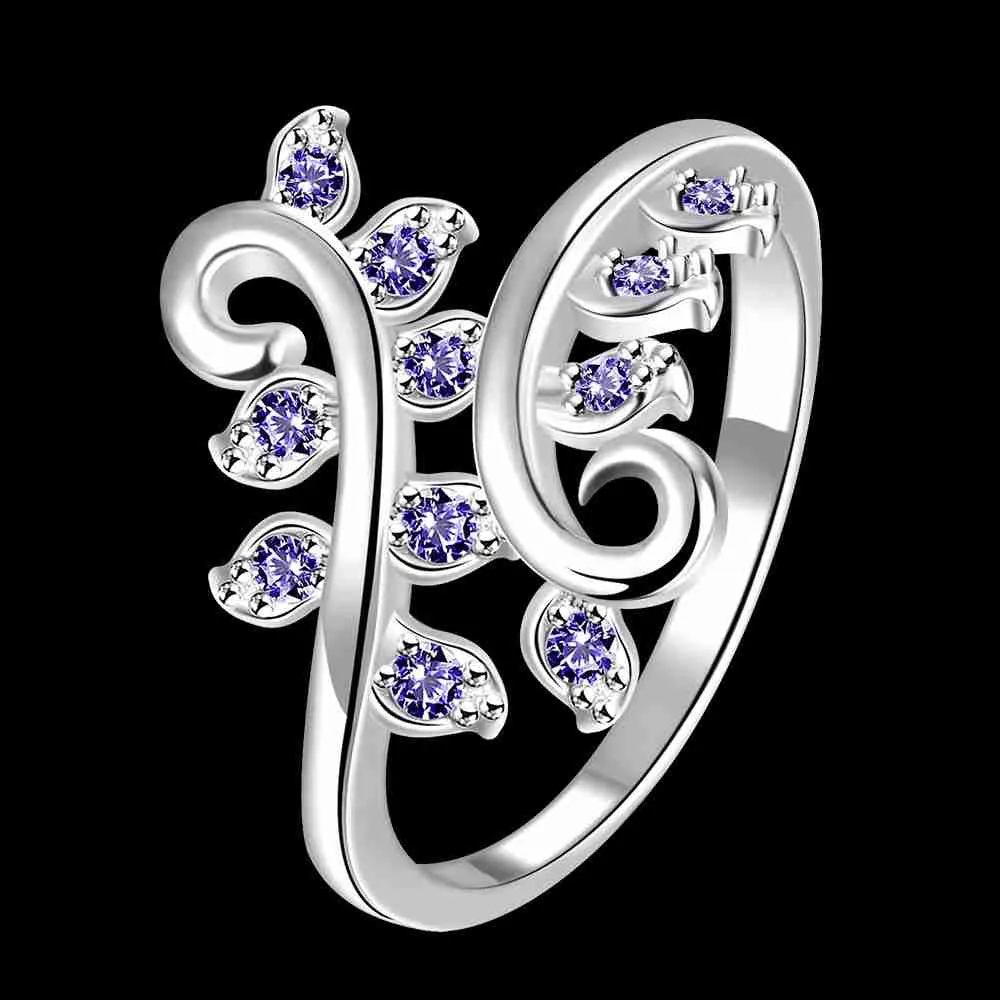 silver-plated engagement ring confusion of the willow aneis wedding decoration ELY