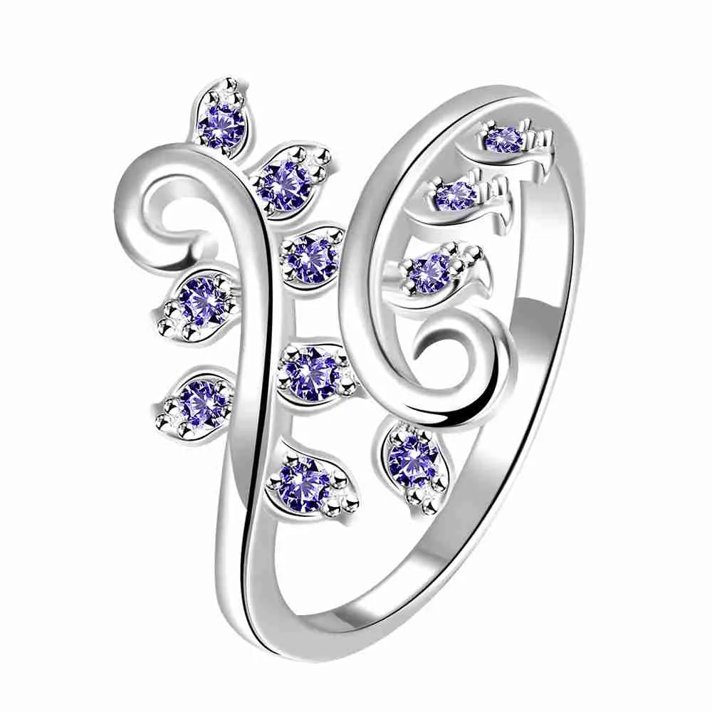 silver-plated engagement ring confusion of the willow aneis wedding decoration ELY