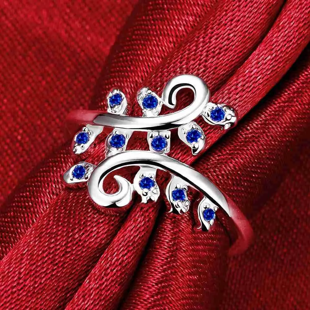 silver-plated engagement ring confusion of the willow aneis wedding decoration ELY