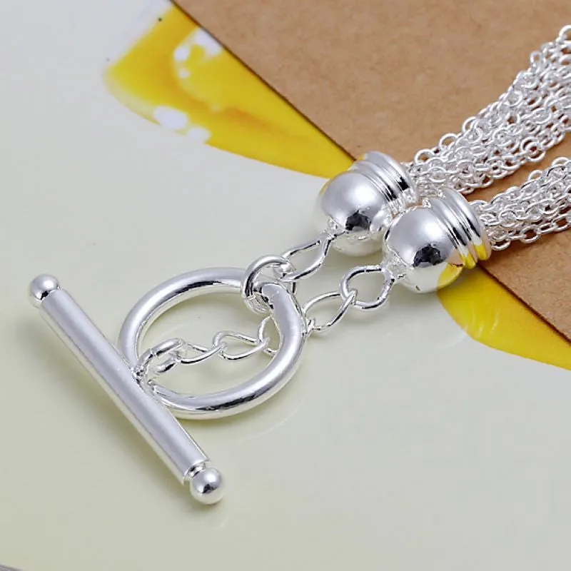 silver plated jewelry bracelet fine rose bracelet251 ELY