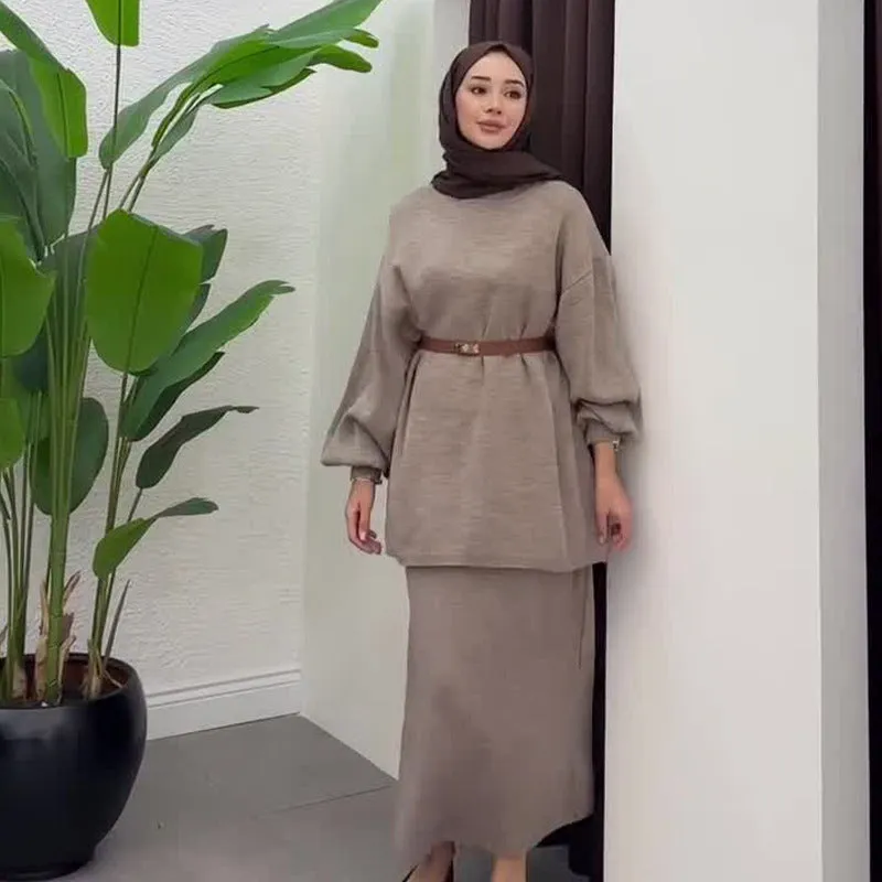 Top A- Line Skirt Two-piece Set