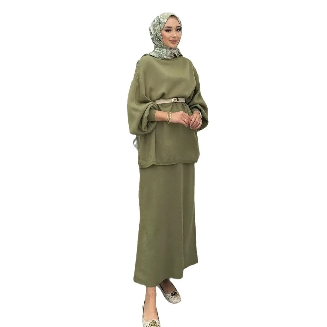 Top A- Line Skirt Two-piece Set