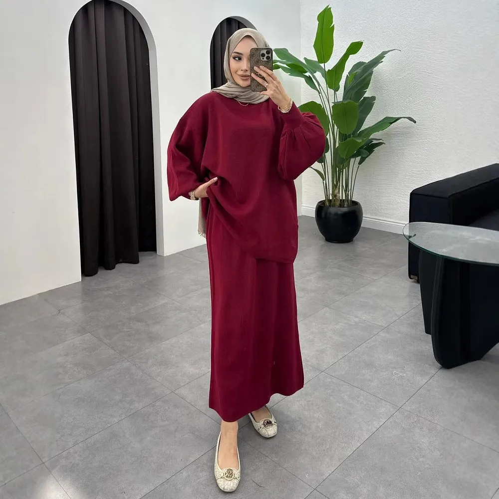 Top A- Line Skirt Two-piece Set