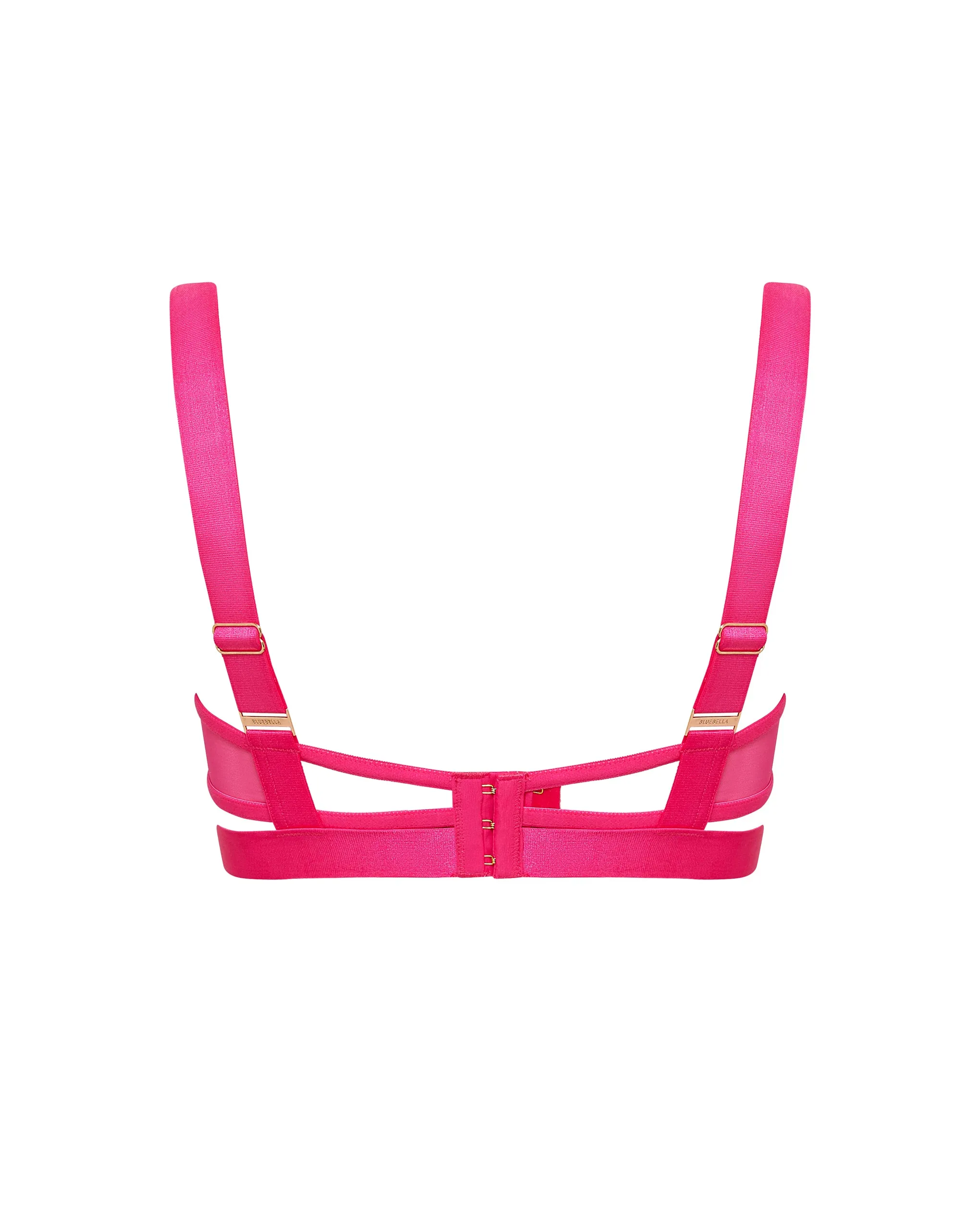 Trinity Sheer Strappy Bra Pink
