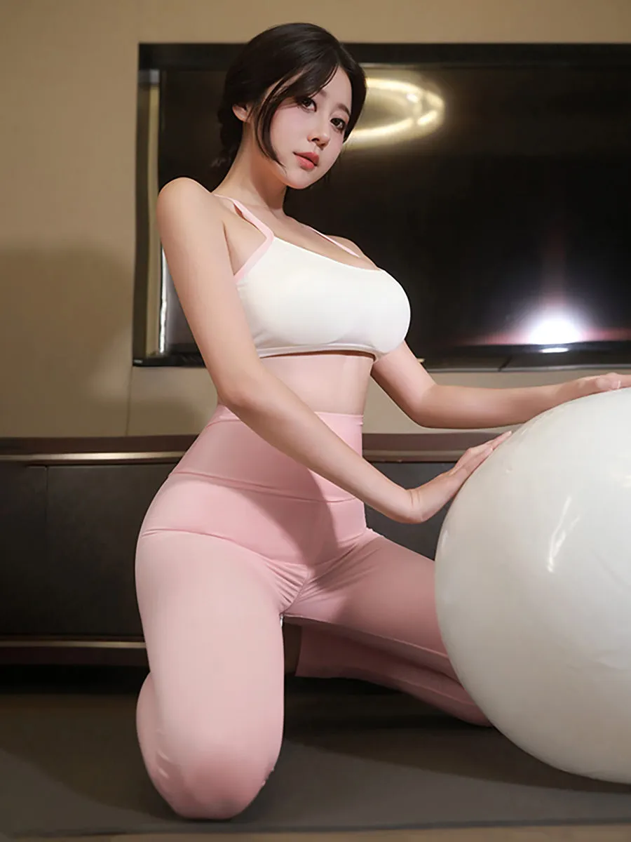Two Piece Zipper Crotch Yoga Set