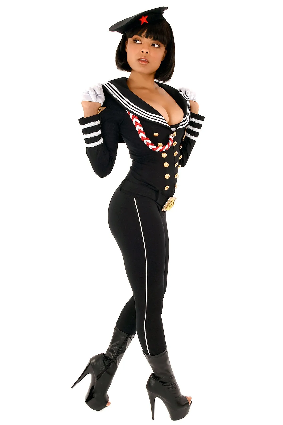 Ukrainian Sailor Catsuit with Belt