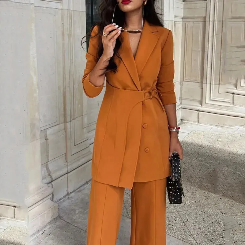 Waist Trimming Fashion Senior Belt Suit Female