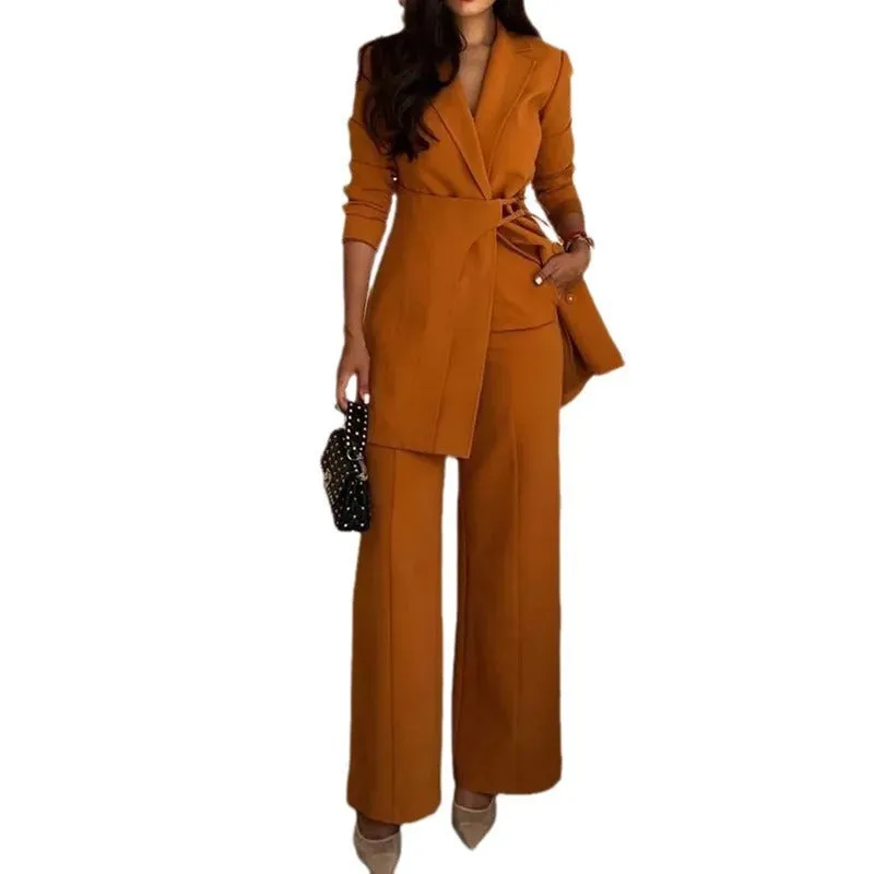Waist Trimming Fashion Senior Belt Suit Female