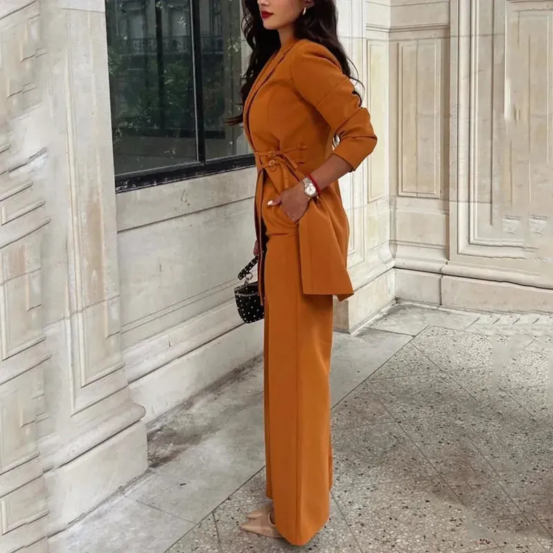 Waist Trimming Fashion Senior Belt Suit Female