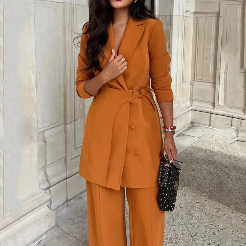 Waist Trimming Fashion Senior Belt Suit Female