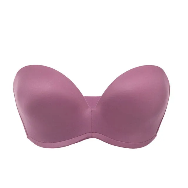 Women Silicone Bands Strapless Seamless Lift Ultimate Bra