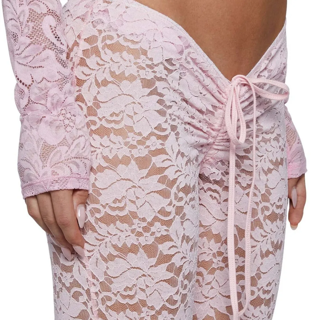 Women's Lace Stretch Wide-leg Pants