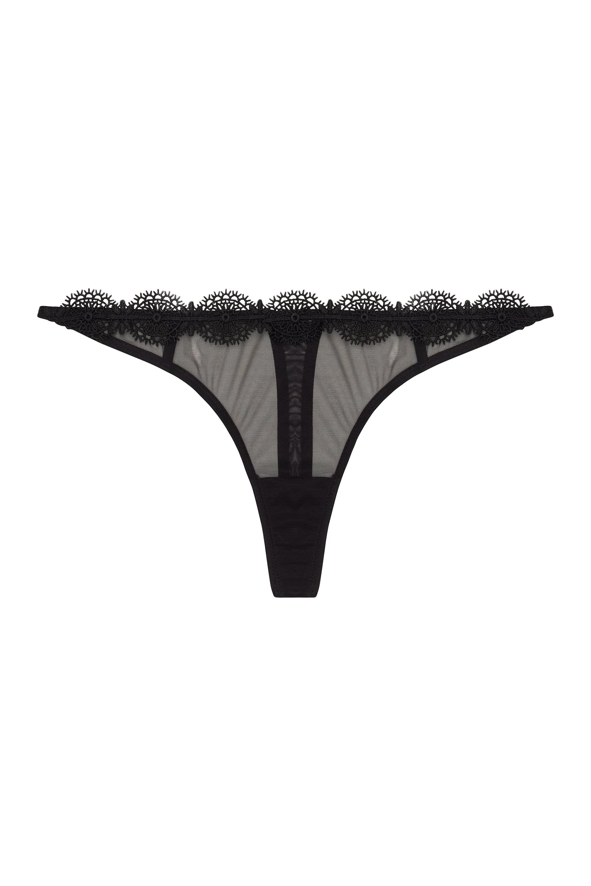 WW x Charlotte McKinney Astrid Mesh and lace thong